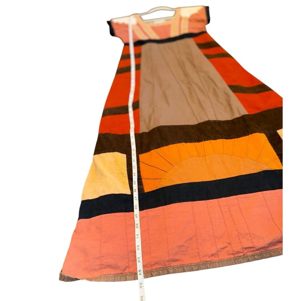 Vintage Folk Art Patchwork Bohemian Hippie Artsy Dress XS / S - Picture 13 of 17
